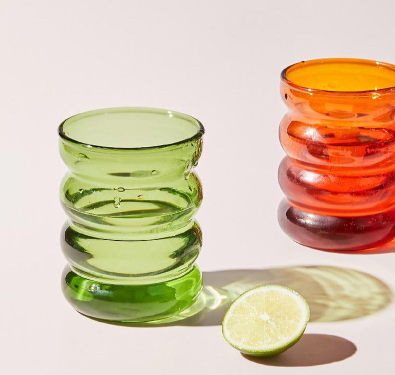 Ribbed Glass Cup