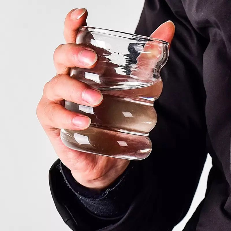 Ribbed Glass Cup