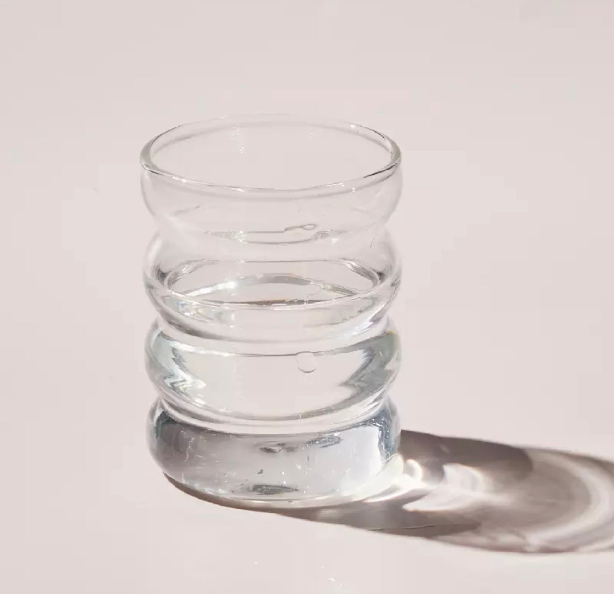 Ribbed Glass Cup