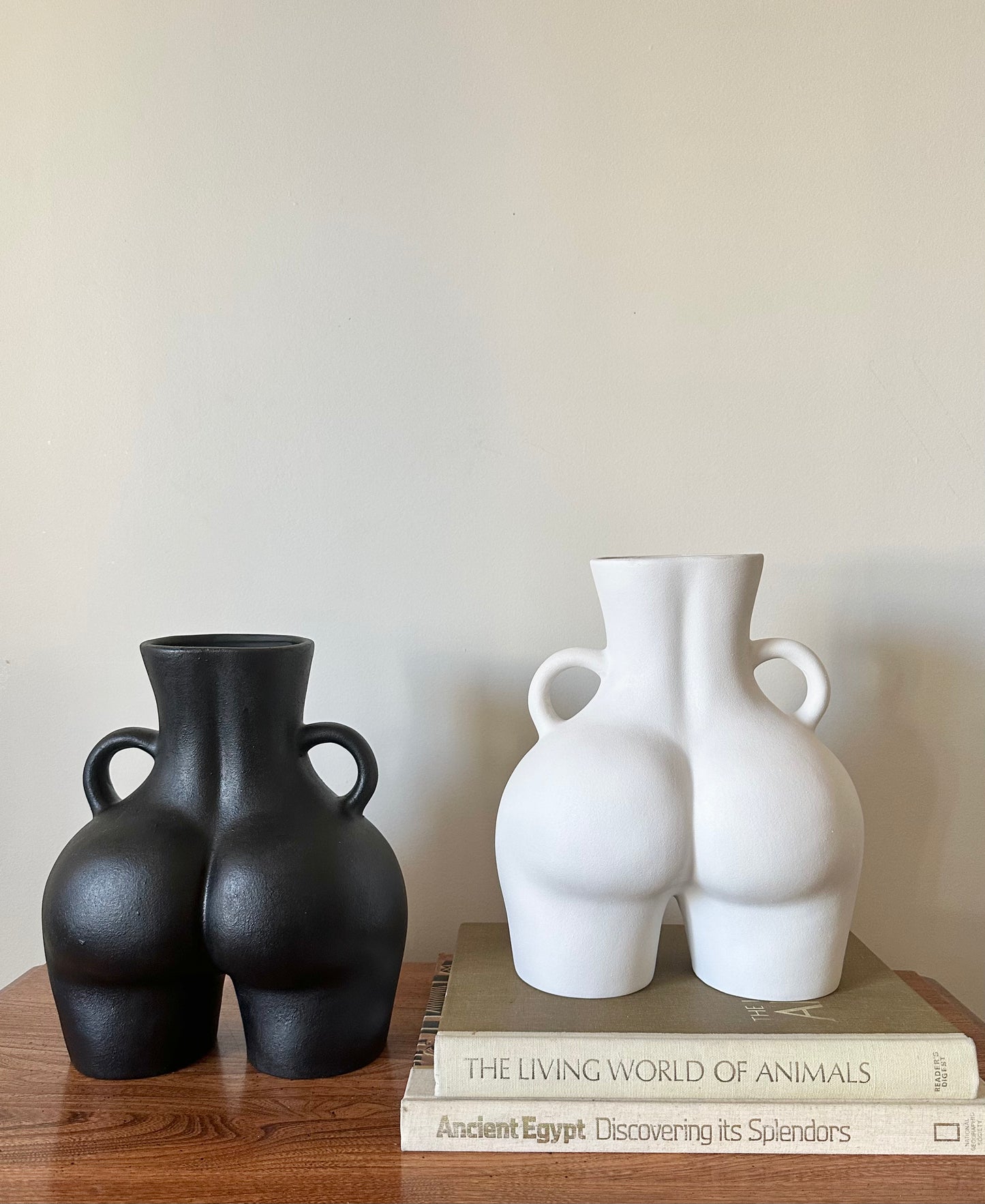 Large Love Handle Ceramic Vase